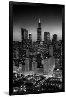 City Light Chicago B W-Steve Gadomski-Framed Premium Photographic Print