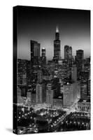 City Light Chicago B W-Steve Gadomski-Stretched Canvas