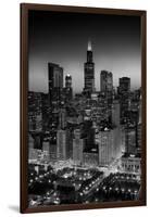 City Light Chicago B W-Steve Gadomski-Framed Photographic Print