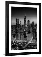 City Light Chicago B W-Steve Gadomski-Framed Photographic Print