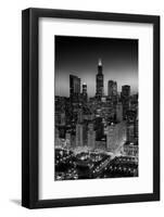 City Light Chicago B W-Steve Gadomski-Framed Photographic Print