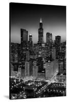 City Light Chicago B W-Steve Gadomski-Stretched Canvas