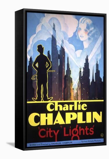 City Lights, 1931-null-Framed Stretched Canvas