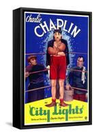 City Lights, 1931-null-Framed Stretched Canvas