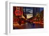 City Lights at Night-Nish Nalbandian-Framed Art Print