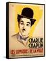 City Lights, French Movie Poster, 1931-null-Framed Stretched Canvas