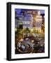 City Lights from Above Pioneer Courthouse Square in Downtown Portland, Oregon, USA-Janis Miglavs-Framed Photographic Print