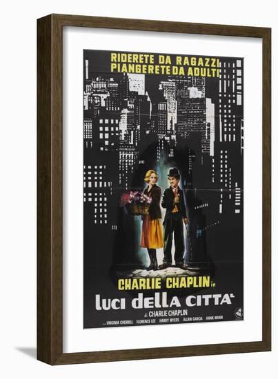 City Lights, Italian Movie Poster, 1931-null-Framed Art Print