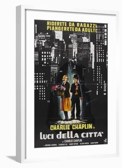 City Lights, Italian Movie Poster, 1931-null-Framed Art Print