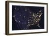 City Lights of the United States-Contemporary Photography-Framed Giclee Print
