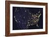 City Lights of the United States-Contemporary Photography-Framed Giclee Print