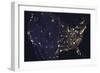 City Lights of the United States-Contemporary Photography-Framed Giclee Print