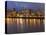City Lights Reflected in the Willamette River, Portland, Oregon, USA-William Sutton-Stretched Canvas