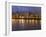 City Lights Reflected in the Willamette River, Portland, Oregon, USA-William Sutton-Framed Photographic Print