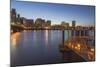 City Lights Reflected in the Willamette River, Portland, Oregon, USA-Chuck Haney-Mounted Photographic Print