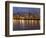 City Lights Reflected in the Willamette River, Portland, Oregon, USA-William Sutton-Framed Photographic Print