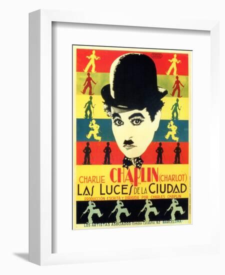 City Lights, Spanish Movie Poster, 1931-null-Framed Art Print