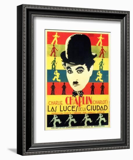 City Lights, Spanish Movie Poster, 1931-null-Framed Art Print