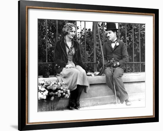 City Lights, Virginia Cherrill, Charlie Chaplin, 1931-null-Framed Photo