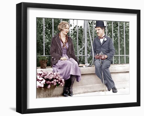 City Lights, Virginia Cherrill, Charlie Chaplin, 1931-null-Framed Photo