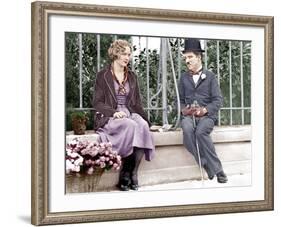 City Lights, Virginia Cherrill, Charlie Chaplin, 1931-null-Framed Photo