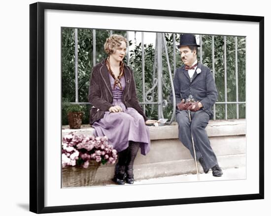 City Lights, Virginia Cherrill, Charlie Chaplin, 1931-null-Framed Photo