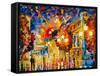 City Lights-Leonid Afremov-Framed Stretched Canvas