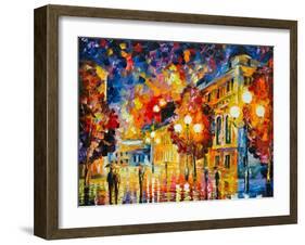 City Lights-Leonid Afremov-Framed Art Print