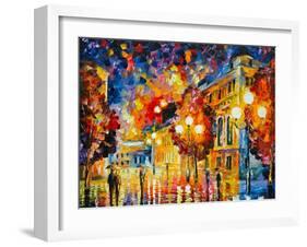 City Lights-Leonid Afremov-Framed Art Print