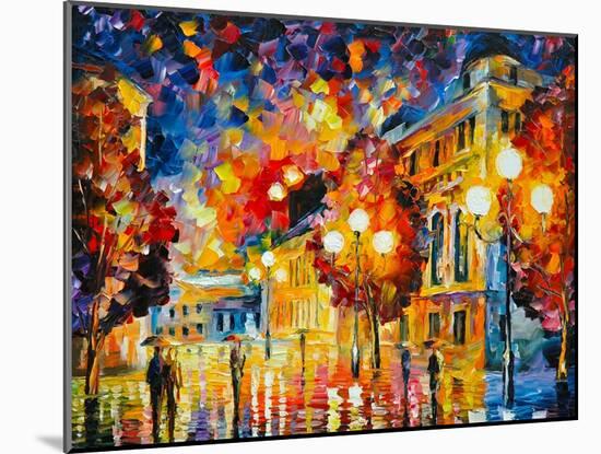 City Lights-Leonid Afremov-Mounted Art Print