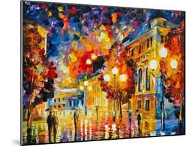 City Lights-Leonid Afremov-Mounted Art Print