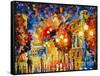 City Lights-Leonid Afremov-Framed Stretched Canvas