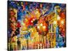 City Lights-Leonid Afremov-Stretched Canvas