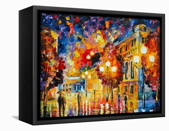 City Lights-Leonid Afremov-Framed Stretched Canvas