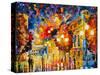 City Lights-Leonid Afremov-Stretched Canvas