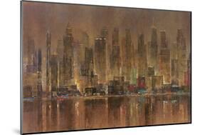 City Lights-Michael Longo-Mounted Art Print