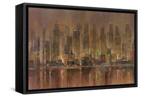 City Lights-Michael Longo-Framed Stretched Canvas