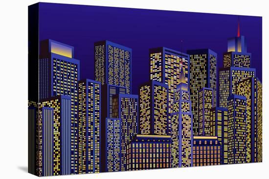 City Lights-Milovelen-Stretched Canvas