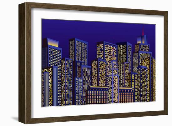 City Lights-Milovelen-Framed Art Print