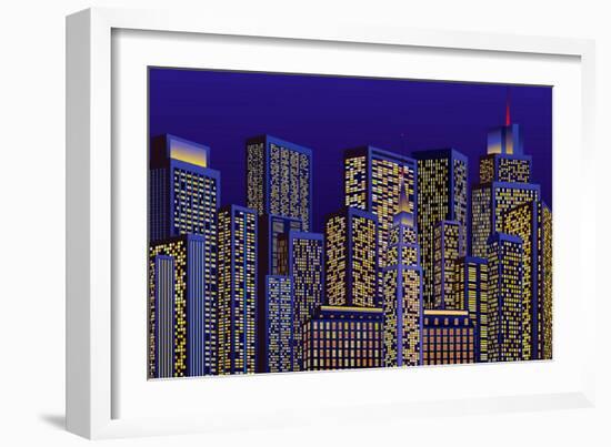 City Lights-Milovelen-Framed Art Print