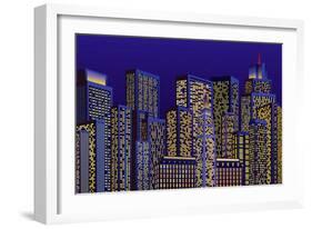 City Lights-Milovelen-Framed Art Print