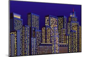 City Lights-Milovelen-Mounted Art Print