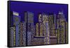 City Lights-Milovelen-Framed Stretched Canvas