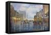 City Lights-John Bradley-Framed Stretched Canvas