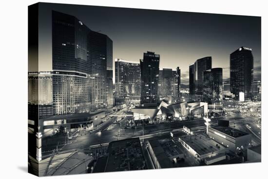 City Lit Up at Dusk, Citycenter Las Vegas, Las Vegas Strip, Las Vegas, Nevada, USA-null-Stretched Canvas