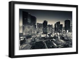 City Lit Up at Dusk, Citycenter Las Vegas, Las Vegas Strip, Las Vegas, Nevada, USA-null-Framed Photographic Print