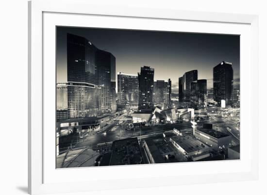 City Lit Up at Dusk, Citycenter Las Vegas, Las Vegas Strip, Las Vegas, Nevada, USA-null-Framed Photographic Print