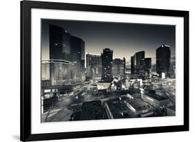 City Lit Up at Dusk, Citycenter Las Vegas, Las Vegas Strip, Las Vegas, Nevada, USA-null-Framed Photographic Print