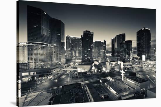 City Lit Up at Dusk, Citycenter Las Vegas, Las Vegas Strip, Las Vegas, Nevada, USA-null-Stretched Canvas