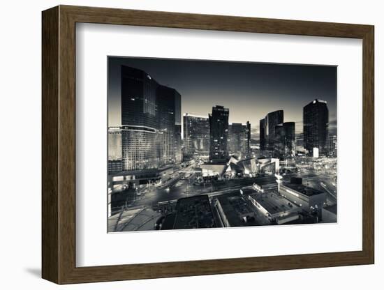 City Lit Up at Dusk, Citycenter Las Vegas, Las Vegas Strip, Las Vegas, Nevada, USA-null-Framed Photographic Print